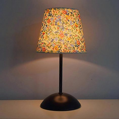 Wiederaufladbare Tischleuchte mit Blumenmuster, Nachttischlampe für Schlafzimmer, dreifarbig, Touch-dimmbar, kabellos, batteriebetrieben, Wohnzimmer (1/5)