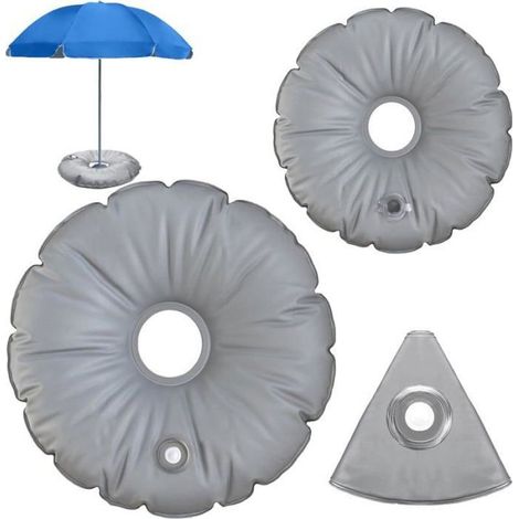 Set mit 2 Gewichtssäcken, 90 cm und 50 cm Durchmesser, aus strapazierfähigem Kunststoff, für Sonnenschirme und Stangen, Garten und Balkon (1/5)