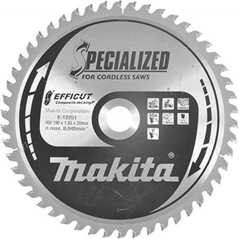 Makita Sägeblatt 190x1,85x20, 50Z EFFICUT WPC/Holz