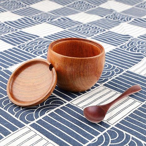 Boîte à épices en bois, pot à épices, cadeau idéal pour la maison, la cuisine ou le coin café. (1/4)