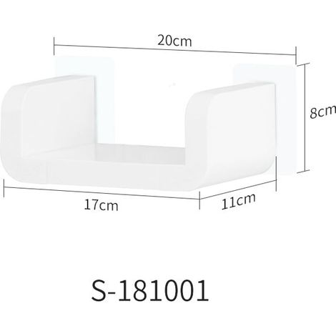 Etagere Murale Salle De Bain - Support de Rangement Plastique Etanche - Pour Cuisine et Salle De Bains - 1 Unite (1/5)
