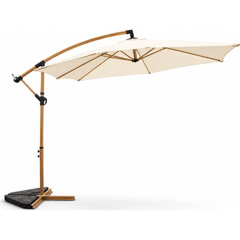 Achteckiger Sonnenschirm mit seitlichem Ständer, Ø 300 cm, ecru PORTICCIO