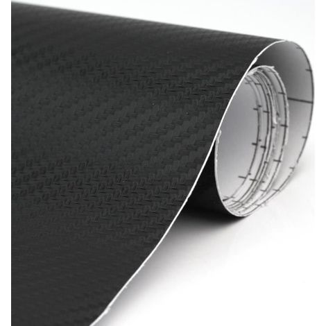 1 rouleau Autocollant Fibre Carbone, 150 cm x 60 cm, finition 3D brillante, résistant UV et aux bulles, pour carrosserie auto ou intérieur (1/4)