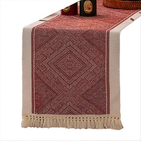 Chemin de table rouge de Noël (1/5)