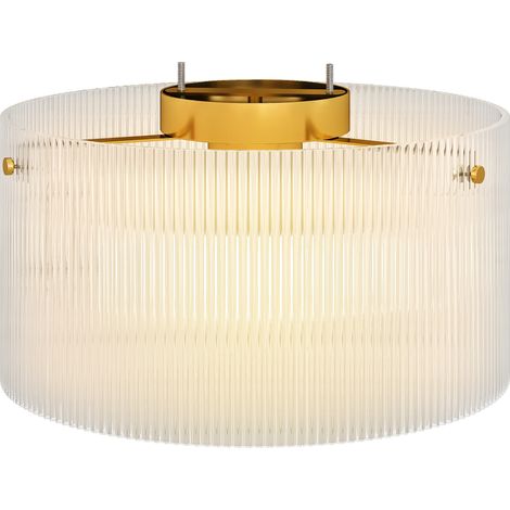 Lampe plafond abat-jour acrylique métal halogène LED compatibles (1/5)