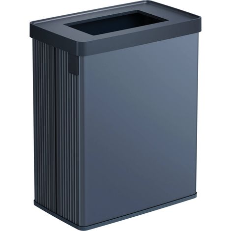 Dmora - Pattumiera Longueuil, Cestino portarifiuti, Bidone per raccolta differenziata, Mobile per spazzatura, 44x27 h69 cm, Blu