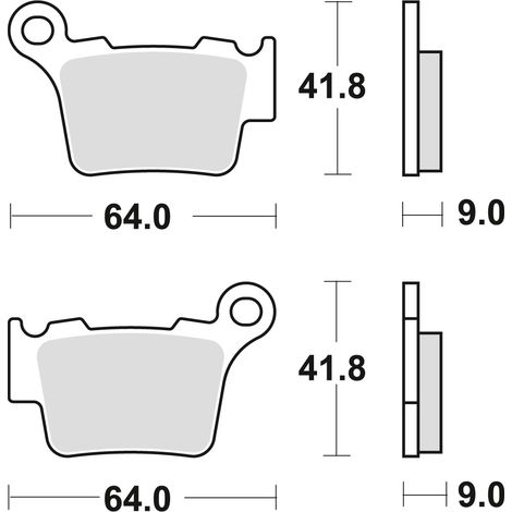 Pastillas de freno TRW ZF KH368 sinterizadas para todoterreno (alto rendimiento) BMW G 450 X / SMR 08-11, KTM EXC / SX 125 04-16, EXC / SX 250 03-17, EXC 300 04-, EXC 350 10-, EXC 450 03-, EXC 500 09-