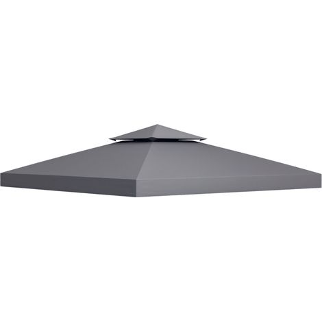 Housse de toit de rechange 3x3 m pour tonnelle de jardin,gris,parfaite pour protéger vos espaces extérieurs
