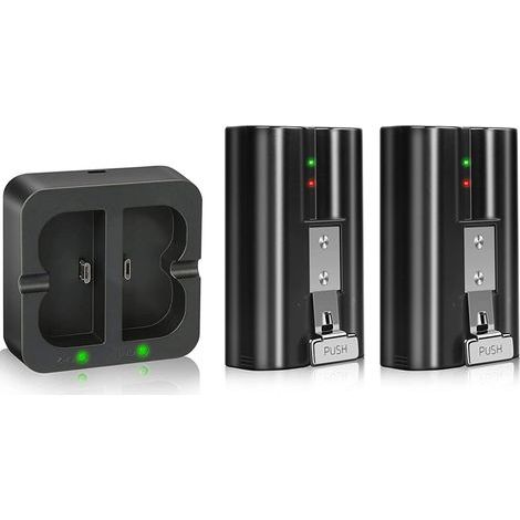 Station charge USB avec 2 batteries lithium rechargeables 3.65V 6040mAh pour caméra Ring 1/2/3/4 (1/5)