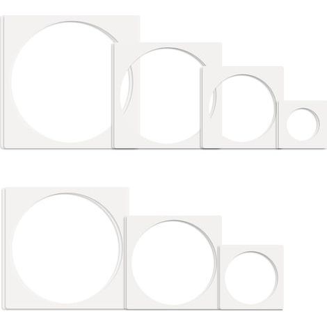 14 runde Schablonen, 7 Größen, transparentes Polyester, für Wand- und Möbeldekoration (1/5)