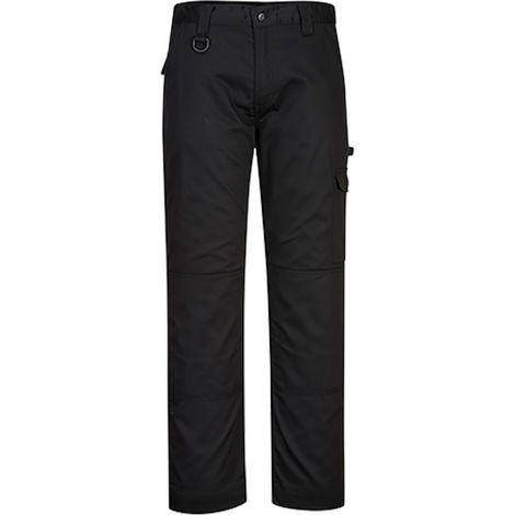 Pantalón industrial tejido Kingsmill Super Work con porta rodilleras Bajos CD884 36 pulgadas Negro