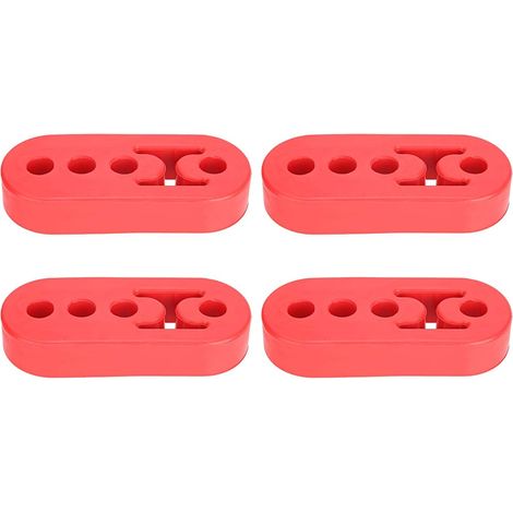 Auspuffgummi,Auspuffgummi Verstärkt,Schalldämpfer-Aufhänger,Endrohr-Aufhänger,4 Stück,Universal-Auspuffrohr-Aufhänger,4 Löcher,12 Mm Polyurethan,Verstellbarer Schalldämpfer-Auspuff-Aufhänger,Ro (1/5)