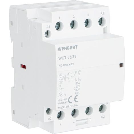 Low Voltage Contactor WCT-63,Contacts 4P 3NO1NC,AC230V 63A,Energy Saving,Durable,Used for Electrical Appliances and Motor Management (1/5)