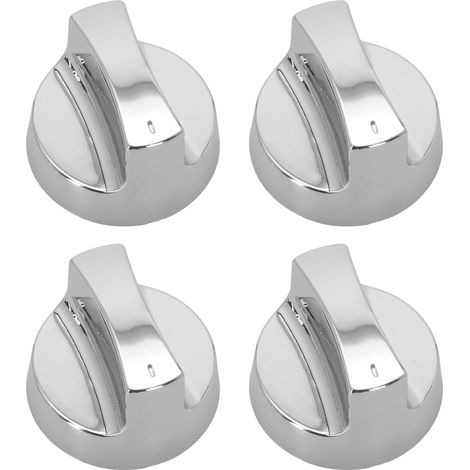 Lot de 4 boutons de barbecue à gaz galvanisés pour un remplacement facile, compatible avec plusieurs modèles de barbecue (sans base)
