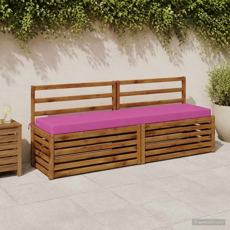 vidaXL Coussin de banc SOEST 100 % polyester Rose 200 x 40 x 8 cm (1/5)