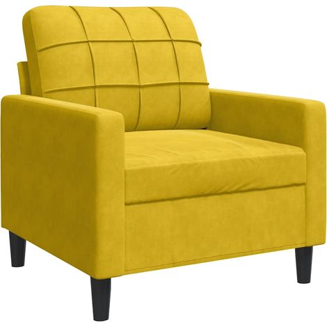 Fauteuil relax  Fauteuil Jaune 60 cm Velours (1/5)