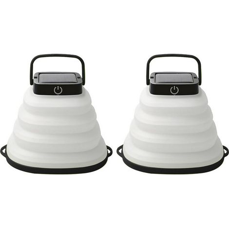 Lampe de camping pliable portable à énergie solaireétanche USBLampe de camping rechargeable à pendentif, lumière jaune,2Article (1/5)