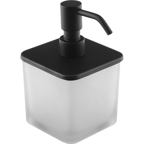 FLORI Distributeur de savon avec pompe, noir mat (1/2)