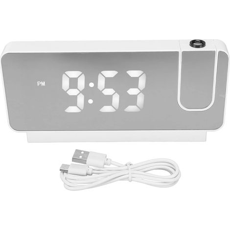 Digital Alarm Clock with Projection Projection Clock with Projection Date Digital Alarm Clock with LCD Screen Travel Alarm Clock with Projection for Seniors Children Bedroom
