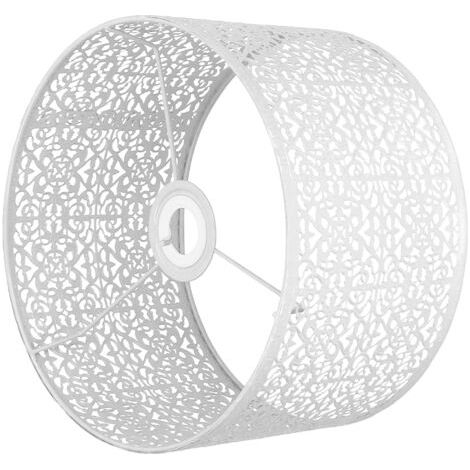 RHG Abat-jour moderne en fer creux 25cmHauteur 16cmCompatible E14 E27Décoration intérieure avec motifs sculptés au laser (1/5)