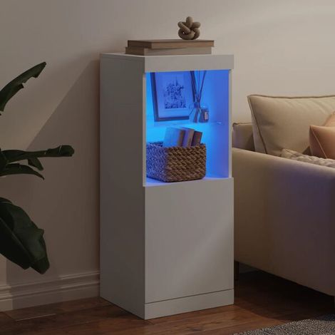 Buffet de Cuisine avec Éclairage LED Intégré, Meuble Rangement 41x37x100 cm, Desserte Moderne pour Salon et Salle à Manger (1/5)