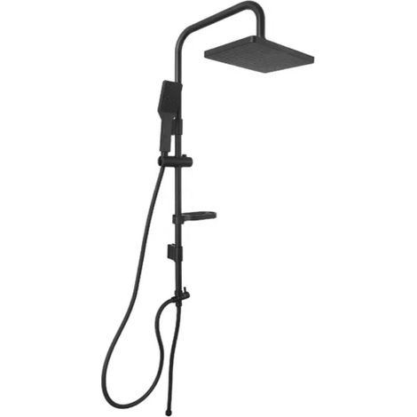 COLONNA DOCCIA MODELLO ROOF 1 GETTO - NERO OPACO   Idroweb
