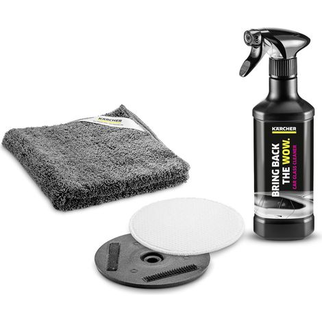 KARCHER Kit per la pulizia del vetro dell'auto, ideale da utilizzare con EDI 4 per disincrostare qualsiasi tipo di sporco (1/4)
