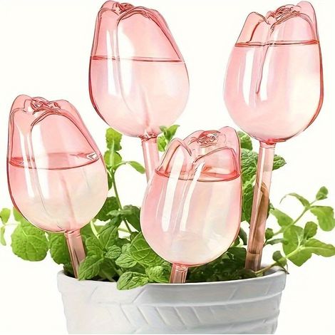 4 boules en forme de tulipe à arrosage automatique, pour une utilisation intérieure/extérieure, décoration végétale (1/5)