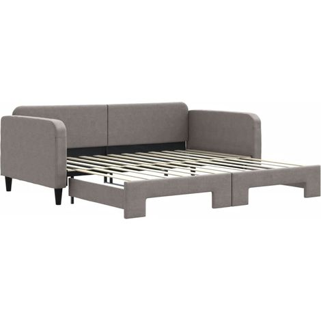 Maison Exclusive - Tagesbett Ausziehbar Taupe 100x200 cm Stoff