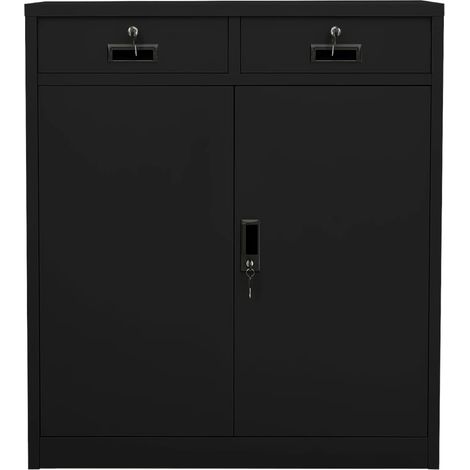 Maison Exclusive - Armario de oficina de acero negro 90x40x102 cm