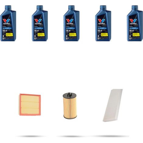 Kit tagliando 3 FILTRI e 5L OLIO compatibile con Mercedes Classe A (w169) A170 85kw Dal 2004 al 2009 (1/5)