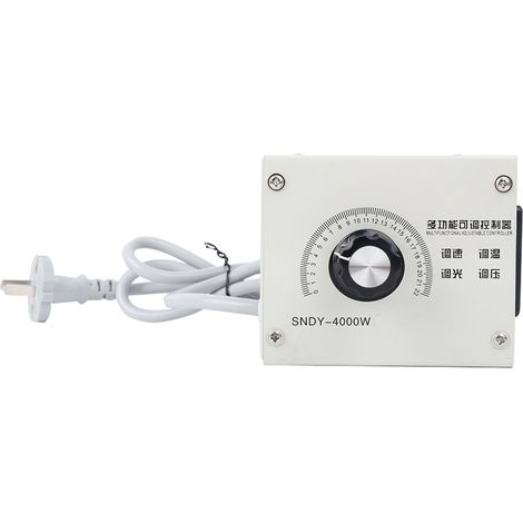 CN Plug 4000W AC 220V Variable Voltage Controller Control For Fan Speed Motor Tool