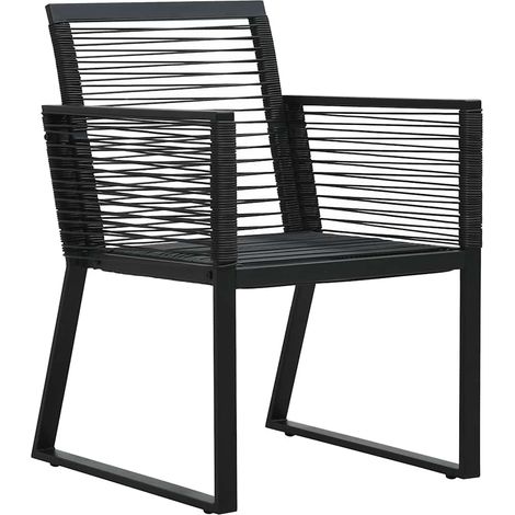 Maison Exclusive - Sedie da Giardino 2 pz Nere in Rattan PVC (1/5)