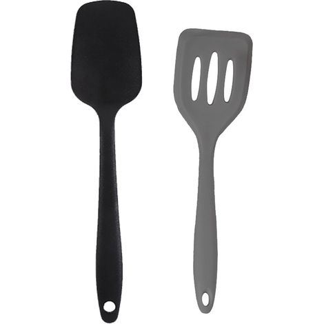 Ensemble de 2 mini-ustensiles de cuisine - Outils de cuisine en silicone avec spatules (1/5)