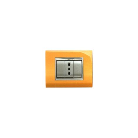 Placca Prestige giallo pastello 3 posti