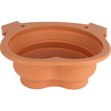 Bol pour chien pliable 600ml marron, durable et multifonction, idéal pour randonnée et camping, portable et compact. (1/5)