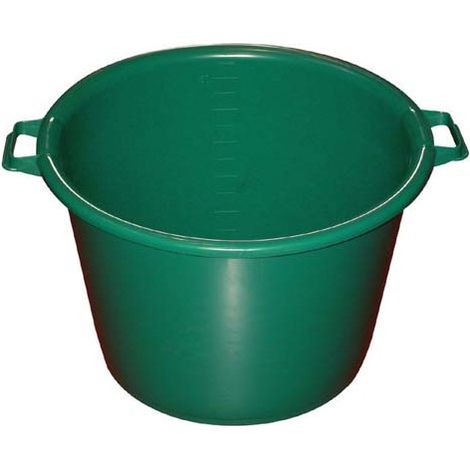 Baquet rond 40L Ø47,5cm vert – Récipient empilable en polyéthylène recyclé – Résistant aux chocs et aux UV – Pour jardinage et travaux – Aluminium Et Plastique