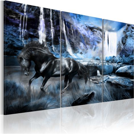Quadro - Cascata color zaffiro - 60x40 (1/4)