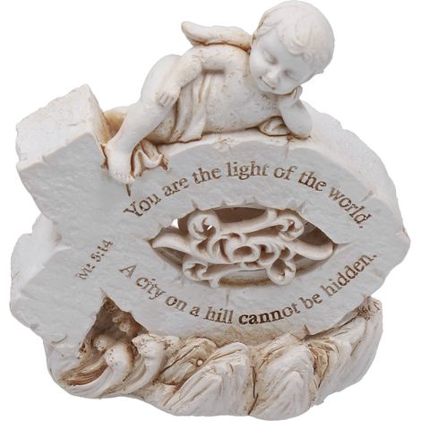 Crèche de Noël Figurine Ange Décoratif Premium Résine Cadeau Idéal Solide Durable Statue Maison Bureau (1/5)