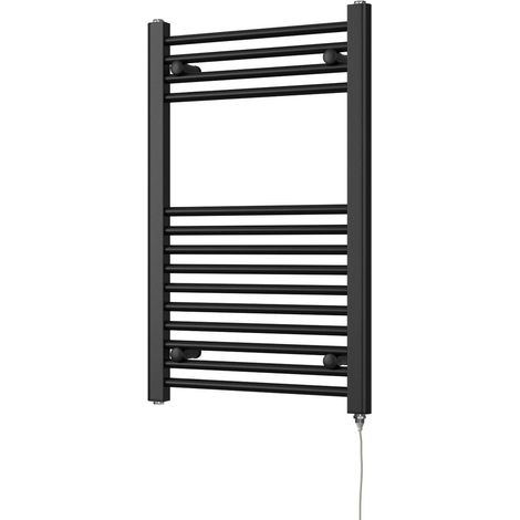 Zennor - Black Electric Towel Rail H800mm x W500mm Straight 300w Standard (1/3)
