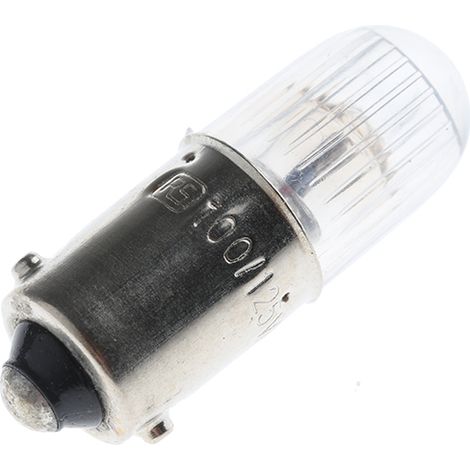 Ampoule néon pour voyant, lumière de couleur Rouge, taille T10, culot BA9s, 100 / 125 V c.a./c.c., 2,5 mA