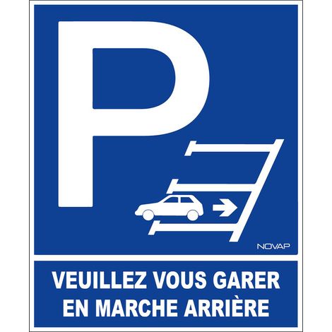 Panneau Veuillez vous garer en marche arrière - Rigide 400X330 - 4003870
