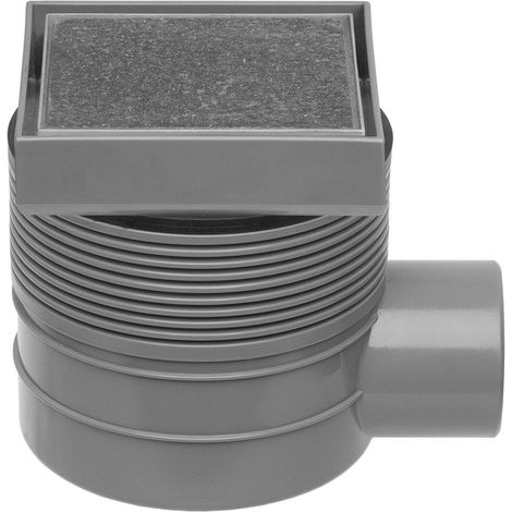 Easy Drain Aqua quattro drain de sol ABS 15x15cm horizontal carrelage 50mm inox