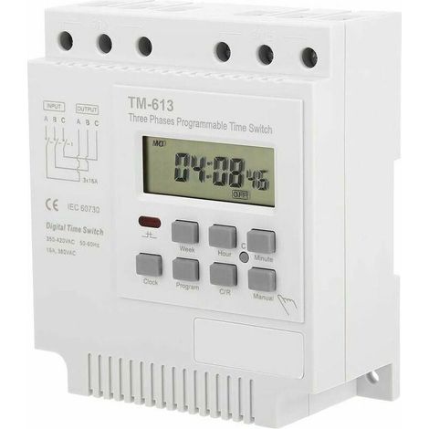Aiperq Minuterie Programable - Minuteur 380V TM-613 Commutateur de minuterie pour moteur triphasé (1/4)