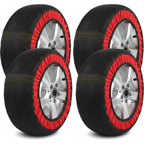 Chaussettes Neige Voiture pour Renault Twingo III (2014-2025 2026), Antidérapant pour Pneus, Adhérence sur Neige et Verglas, Alternative aux Chaînes Métalliques,4PCS (1/5)