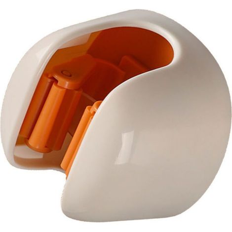 Support mural orange pour balai et serpillère, sans perçage, fixation sécurisée, anti-chute, idéal pour salle de bain, cuisine et (1/5)