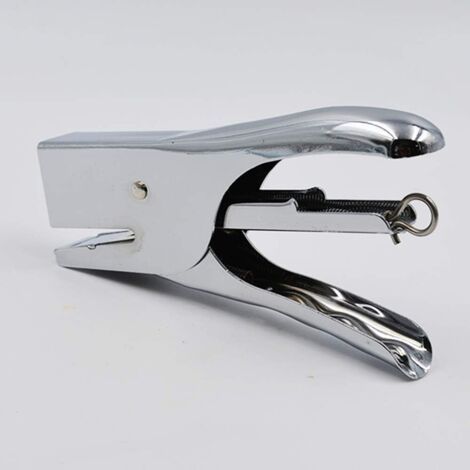 Agrafeuse manuelle en métal portable, agrafeuse en fer, agrafeuse pour bureau, salle de classe, école, argent, design prati (1/3)