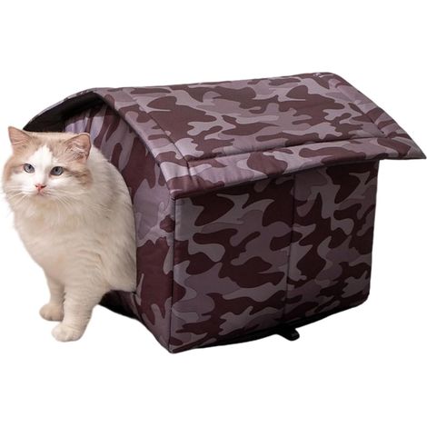 Maison Extérieure pour Chats - Abri Antidérapant pour Animal - Habitat (1/5)