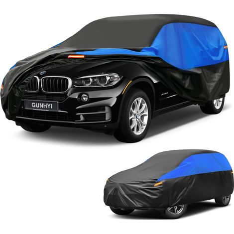 Housse de Voiture Imperméable et Respirante, Bâche pour BMW X5, Housse de Voiture Noire et Bleue, Bâche de Garage Complète pour Rotéger de la Pluie, du Soleil et de la Poussière.,Convient pour BMW X5 (1/5)