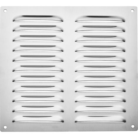 SOTECH Lüftungsgitter Edelstahl gebürstet aufschraubbar, 200 x 200 mm